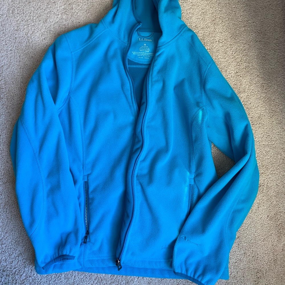 Like New L.L. Bean Fleece Hooded Full Zip Jacket